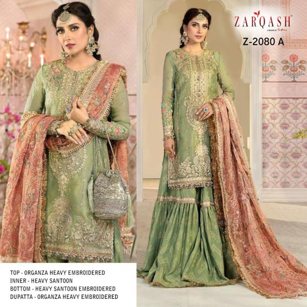 Zarqash Mariya.B Mbroidered 2 Designer Wedding Wear Embridery Salwar 